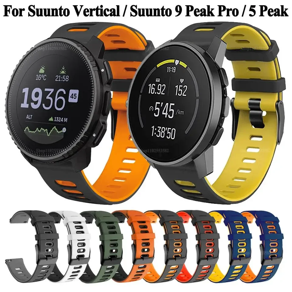 22 mm Silikónový remienok pre Suunto Vertikálne náramok s náhradným pásmom Suunto 9 PEAK Pro / 5 PEAK Watch Correa