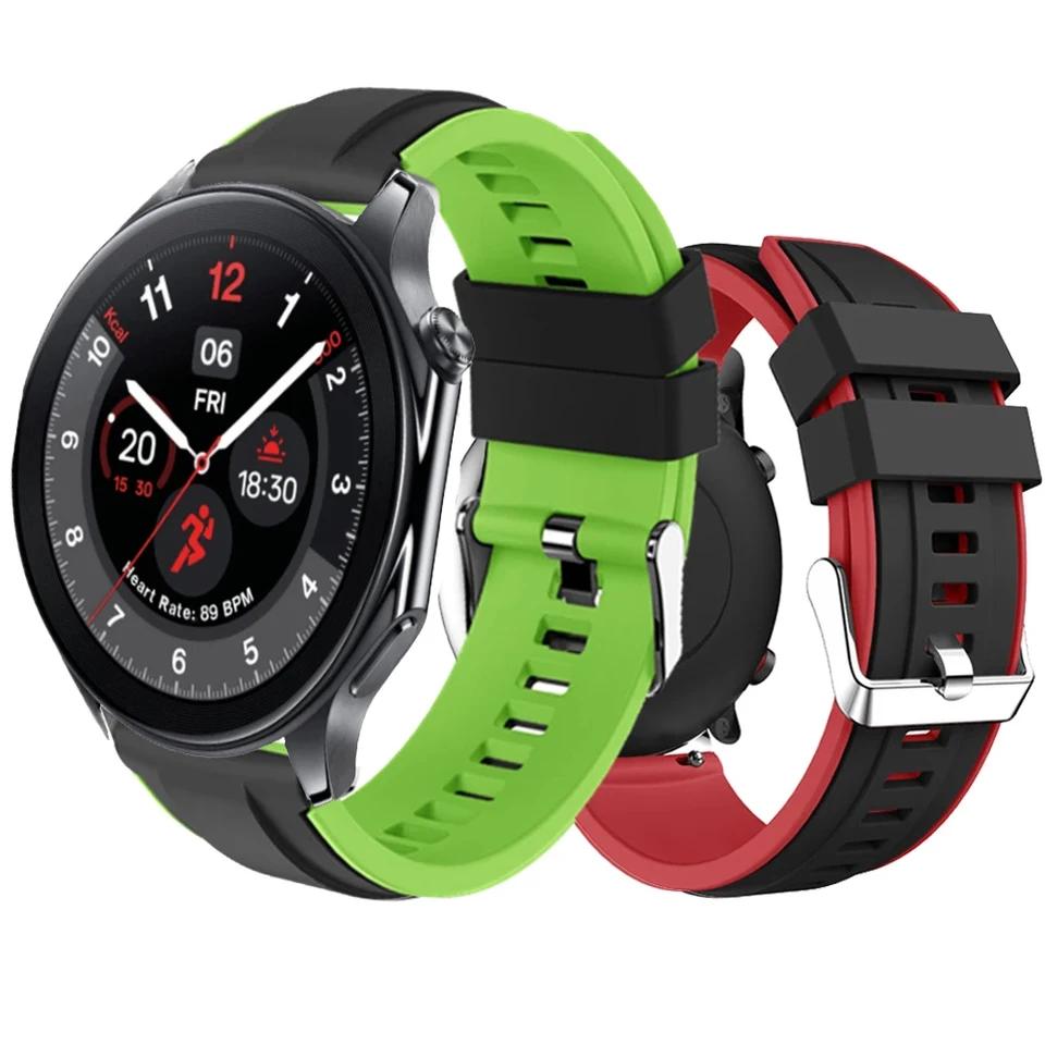 22 mm športové silikónové hodinky pre remienok na OnePlus Watch 2 Smart Wristband pre Oppo Watch X Realme Watch S Náramok Correa Accessories