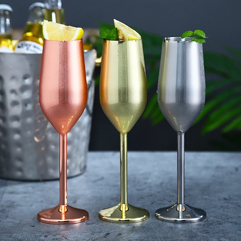 220 ml z nehrdzavejúcej ocele Poháre z červeného vína Šťava Drink Champagne Party Party Barware Kitchen Drinkware