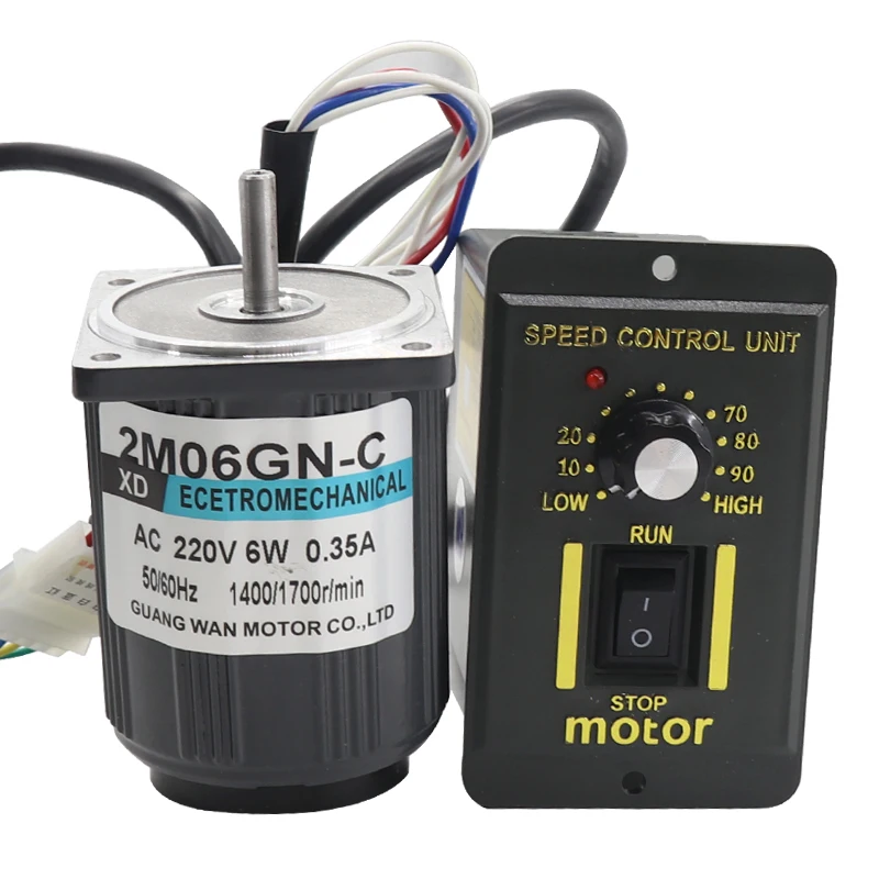 220 V AC Motor 6W 0,13A Rýchlosť 1400-2800 ot./min., Jednohafázový mikroprsný motor