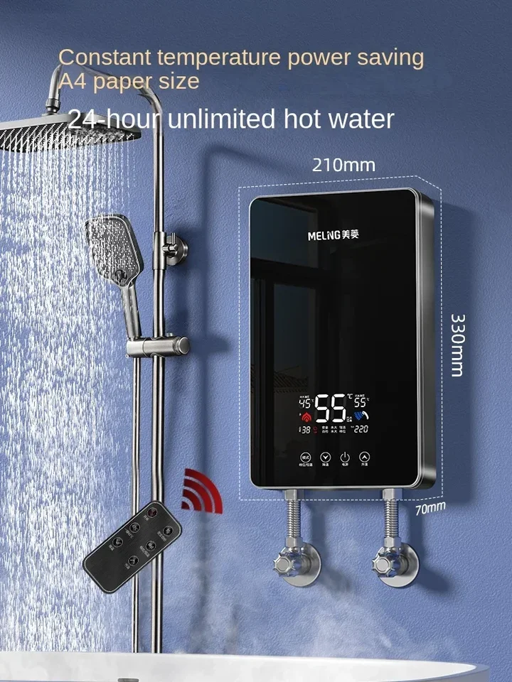 220 V Elektrický ohrievač vody bez nádrže pre kúpeľňu