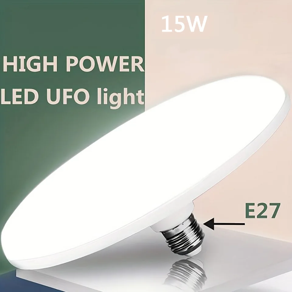 220 V LED žiarovka E27 LED žiarovka Super jasná 15W LED diódy UFO LIGHS Vnútorné biele osvetlenie stolové svetlá Garážové svetlo