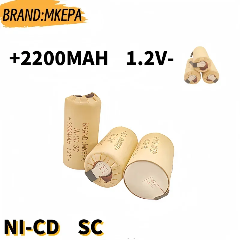 2200 mAh 1,2V Ni-CD Ni-CD batéria vhodná na výmenu skrutkovačov, vŕtačiek, elektrických náradia atď.