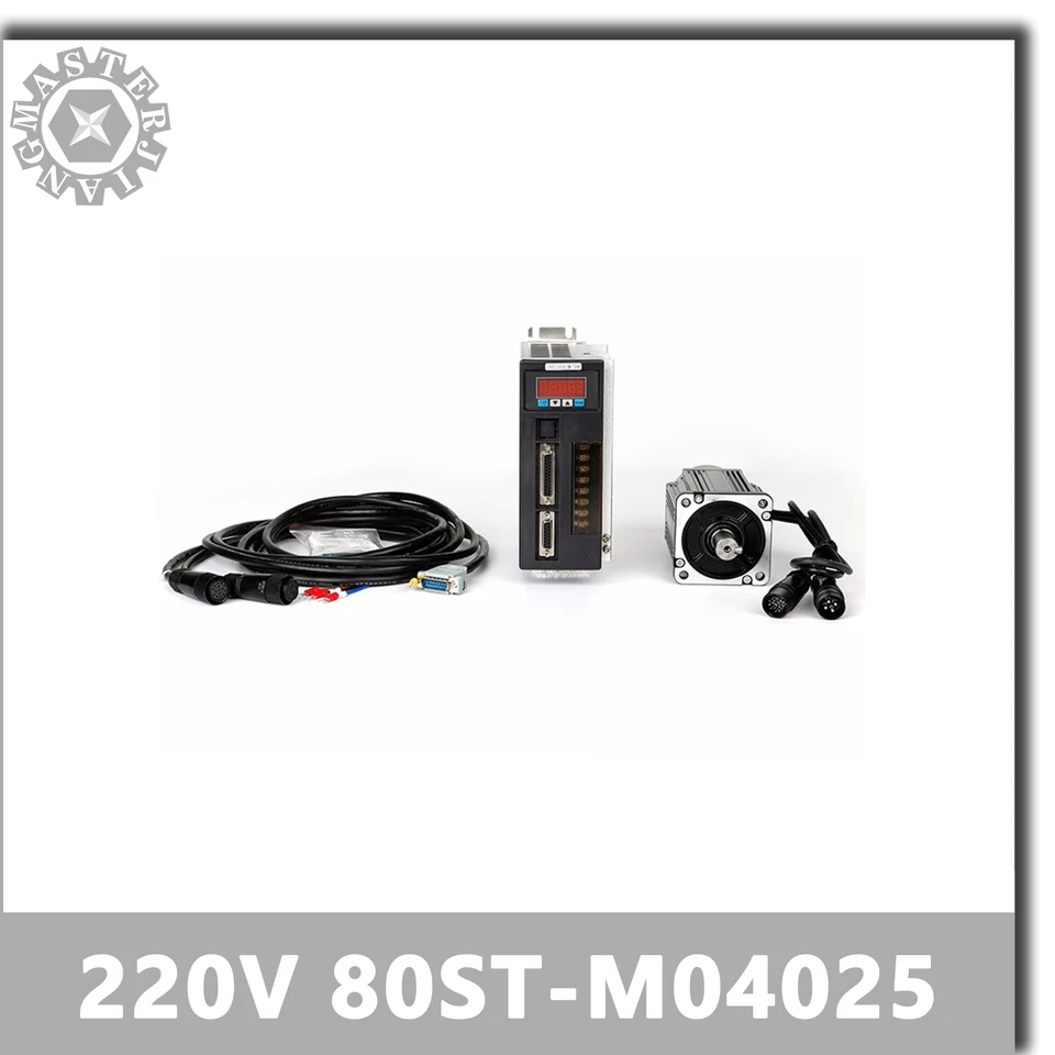 220V 1000W 80st-M04025 AC Servo Motor 4n.M 1KW 2500RPM Serkomotorový jednofázový striedavý AC Permanent Magnet AASD-20A