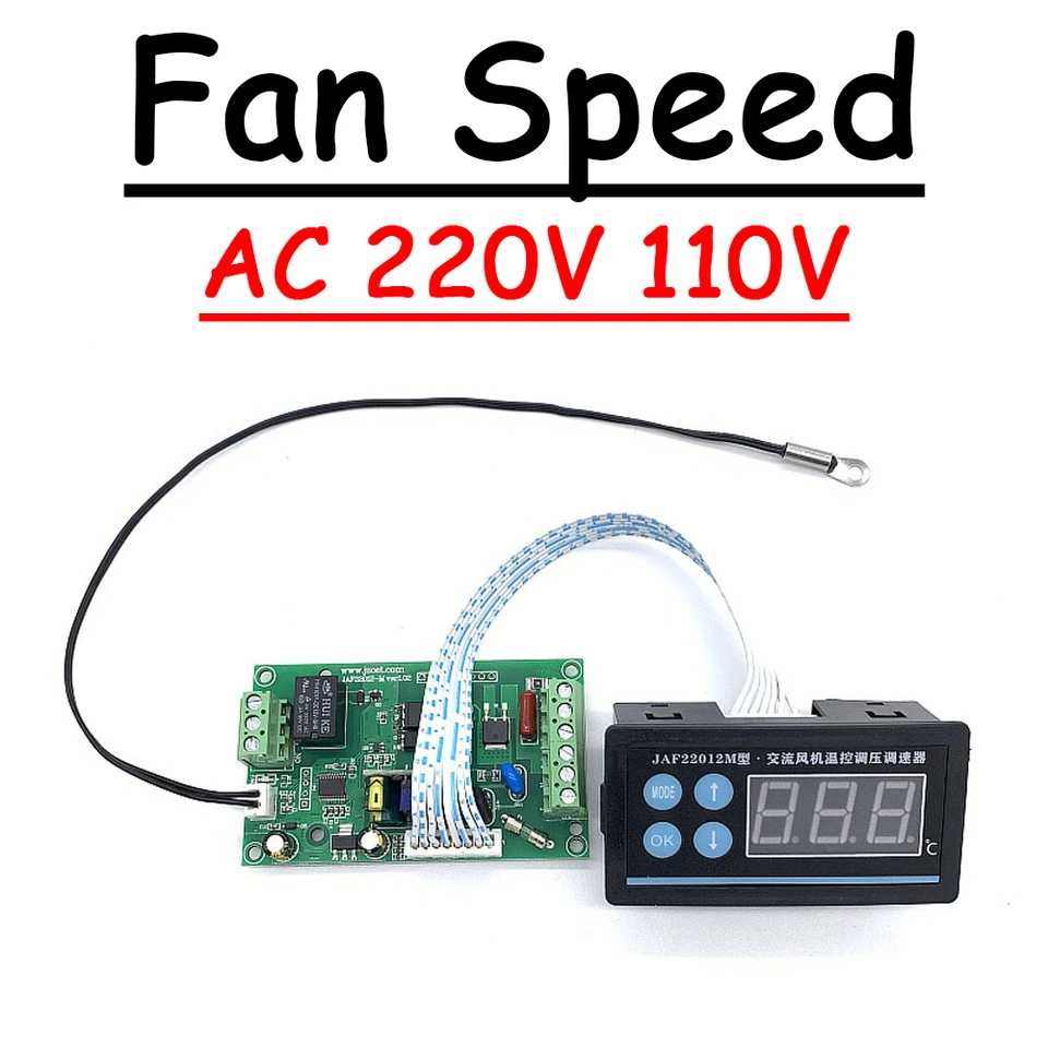 220V 110V AC AC Motor Ventilátorový regulačný regulátor Regulátor teploty regulatívneho napätia regulátor rýchlostného spínača W LED Digitálne zobrazenie TEPLOT