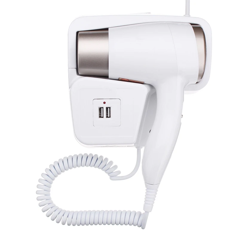 220V 1300W 2 režimy nastaviteľná USB Socket Wall Wall Typ Electric Hotel Hotel Domáca kúpeľňa Držičok Solon Salon Salon Flow Sušer