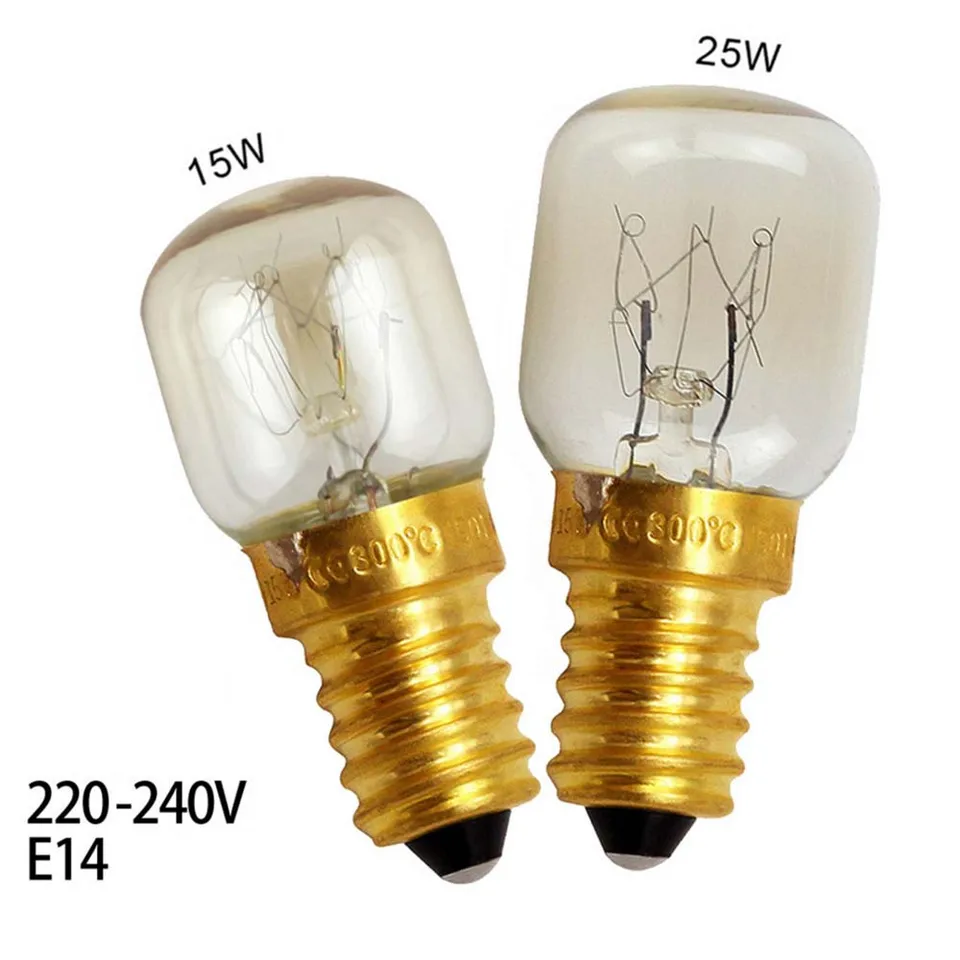 220V 240V Vysokoteplotná LED žiarovka 15 W 25 W E14 300 Celzia stupňa hriankovače rúry/parné žiarovky kapucňové žiarovky