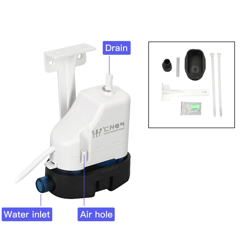 220V 24L/h 40L/h Automatické ultra-titové kondenzátové čerpadlo RS-24C/40C Kondenzát Lifer čerpadlá 1-3p na klimatizačnom odtoku klimatizácie