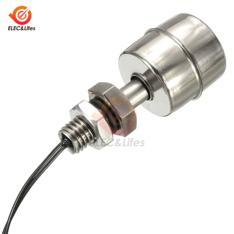 220V 45 mm z nehrdzavejúcej ocele Float Sensor spínač kvapaliny Hladina Voda Automatický vodný čerpadlo ovládač pre bazén nádrže