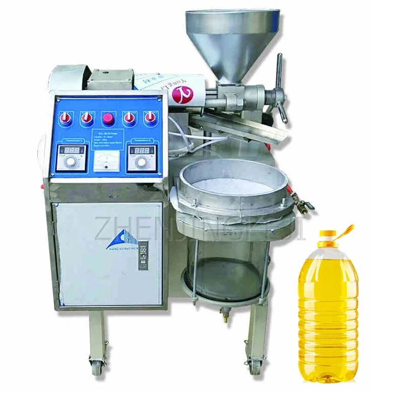 220V Commercial Oil Press Multifunkcia Malé inteligentné horúce a studené dvojité stláčacie vákuový filter One Body Stroj Oil Fryer