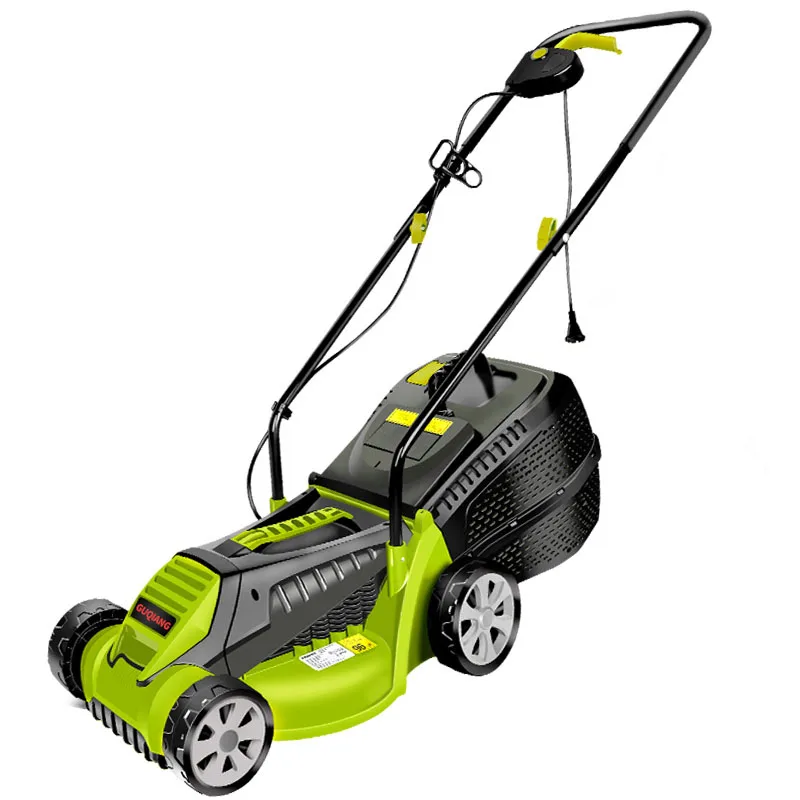 220V Elektrická kosačka na trávu kosačky ruky ručne trasový strih na trávu 3 prevodové kolesá 1600 W vreckové záhradné napájanie prerezávanie 3600 ot./minpm