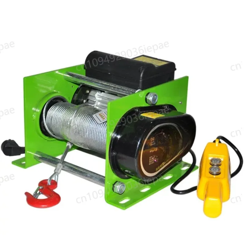 220V výťahová budova Budova Crane Electric Winch 400-800 kg Elektrické zdvíhanie 30 m oceľové drôtené lano Windlass Vinutie motor 1800W