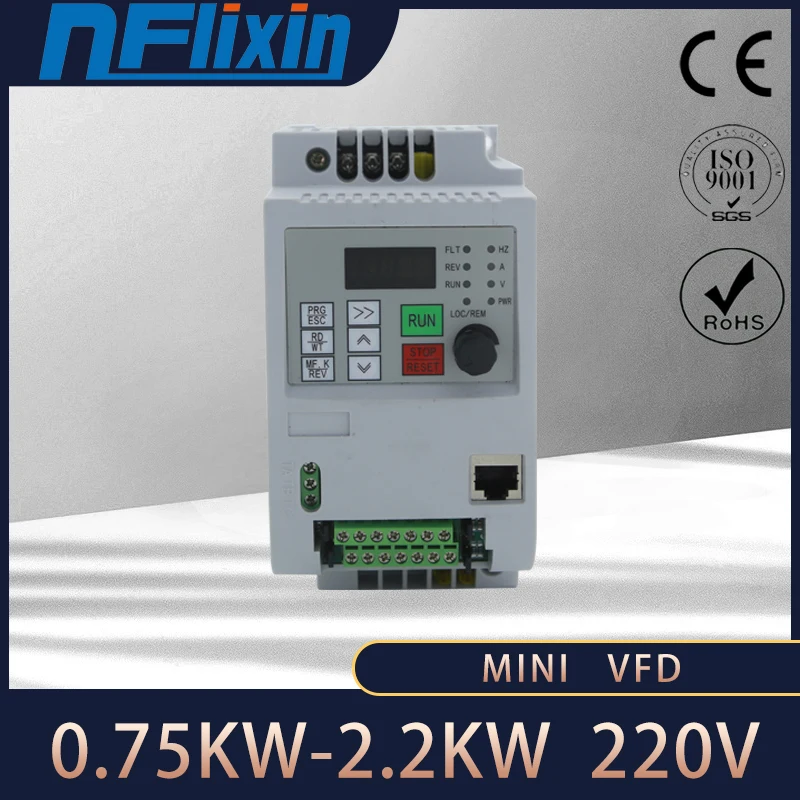 220V5.5KW 7,5 kW 4KWsingle Fázový vstup a 3 -fázový výstupný frekvenčný prevodník / nastaviteľná rýchlosť / frekvenčný menič / VFD