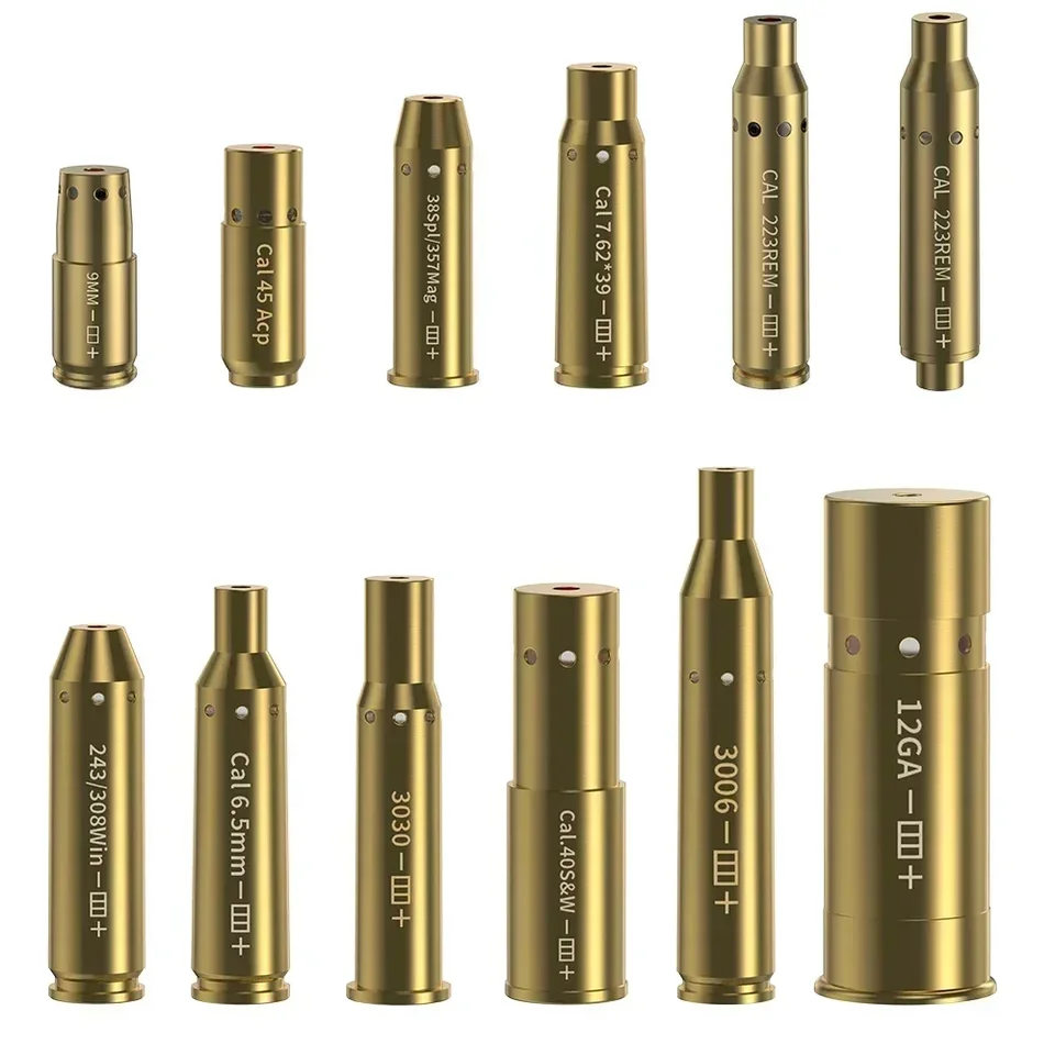 223REM Red Laser Boresighter Cabtridge Dot Laser Bore Sighter pre Pistol Rifle Scope - Hunting Accessory Training Shooting Pohľad