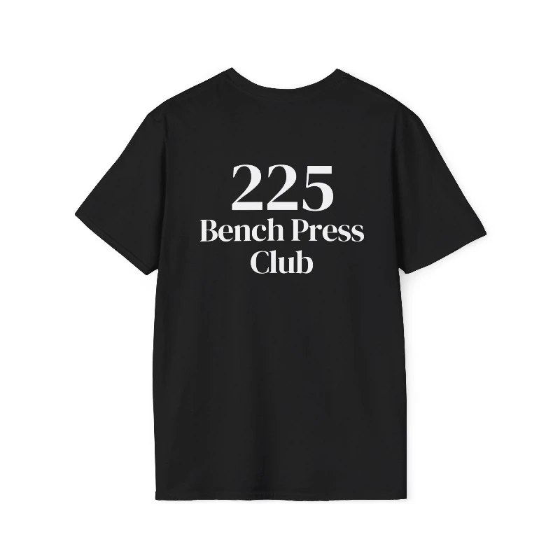 225 Bench Press Club T tričko telocvičňa pre vtipné zdvíhanie cvičenie cvičenie cvičenie