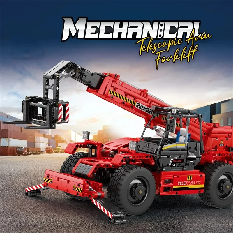 2260ks teleskopické vysokozdvižné vozíky Building Blocks City Engineering Vozidlo diaľkové ovládanie vozidla Model tehly Detské DIY Hračky