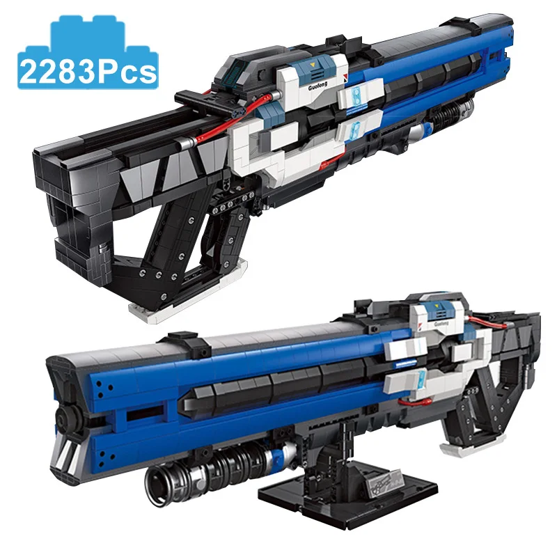 2283ks Technické pulzné puškové pušky Model Building Blocks Blocks Militachine Weapon s guľkami tehly hračky pre deti dospelý darček