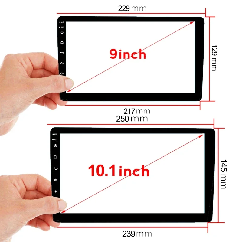 229*129*217 mm pre 9 10 palcových rádiových stereofónnych DVD Touch Full LCD obrazovky pre teyes cc2 CC3 Temperované sklo Glass Glass Ochranné filmové nálepka