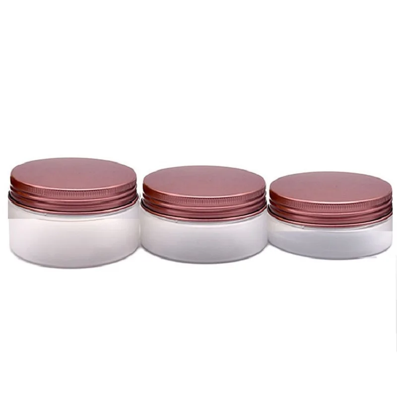 22KS Frost Cosmetic Jar Prázdne plastové krémové hrniec bronzový hliníkový veko na veko široké ústa fľaša 50G 80G100G 120G 150 g 200 g 250 g 250 g 250 g 250 g 250g