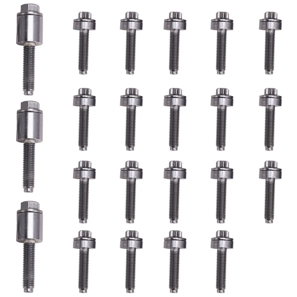 22ks/set hliníkového ventilového krytu skrutky pre BMW E60 E61 E90 E91 Z4 11120409288