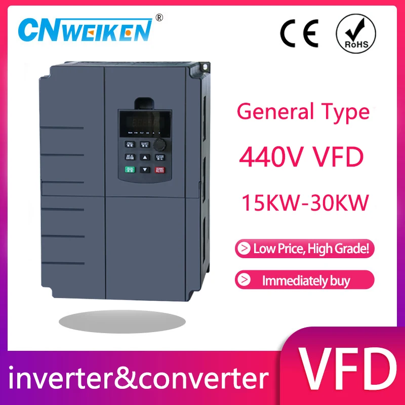 22KW 440V 30HP VFD Inverter Freqency Prevodník premenlivého frekvenčného meniča Inverter Inverter pre 3fázové riadenie rýchlosti motora