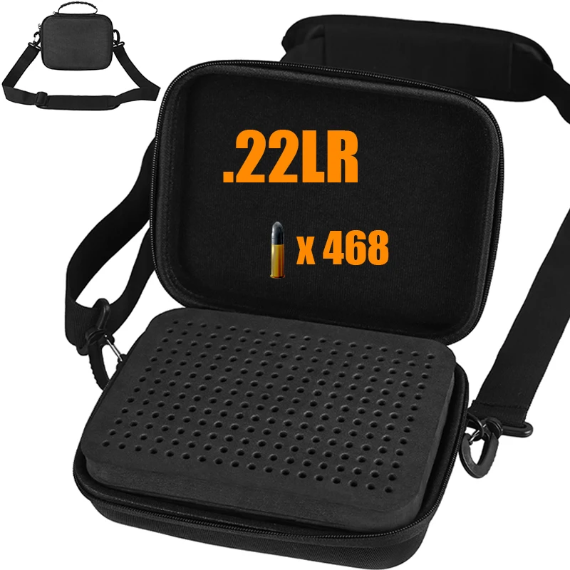.22lr Ammo Box Bullet Case 468Rounds veľkej kapacity dvojvrstvovej munície držiak na ramenné ramenné vrecko na nosenie nosiča nosiča natáčania