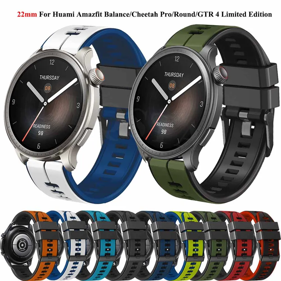 22mm WatchBand pre Xiaomi Huami AmazFit Balance BIP5 GEPEAH PRO/ROUND SMART Watch STRAP pre AmazFit GTR4 3PRO Silikónový náramok