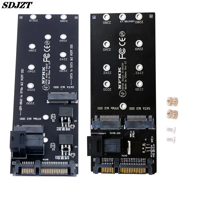 22pin SATA Adapter SFF-8643 až M.2 U2 Kit NGFF M-Key do Slimline SAS NVME PCIE SSD SATA SSD Adapter pre hlavnú dosku