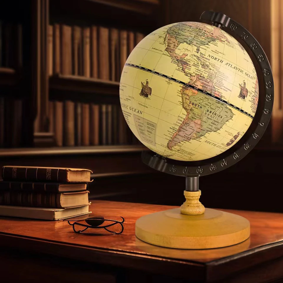 22x14cm Vintage Dresen World Globe so stojanovou dekoráciou Školské vzdelávacie potreby pre študentskú mapu Zeme Terrestre Globes