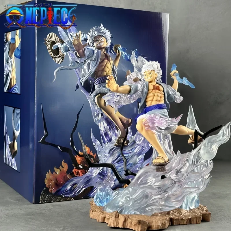 23 cm jeden kus Nika Luffy Anime figures Piaty 5 akcií Figurine PVC Model Model Doll Collection Director Darček hračky