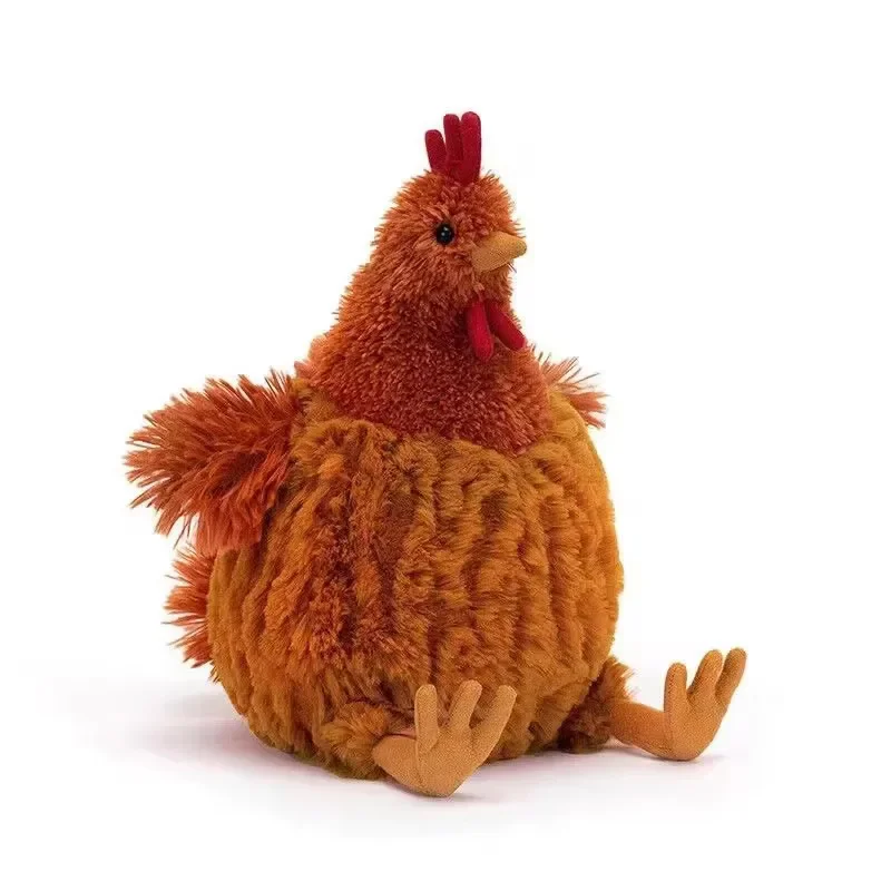 23 cm Simulácia Kuracie zvieratá plyšové hračky Fluffy Chicken Doll Soft Toy Kirbia narodeniny vianočný darček hračka Domáca izba dekor