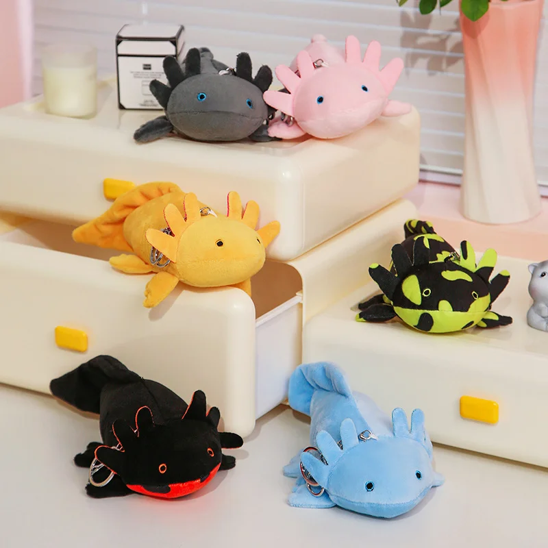 23 cm Simulácia ružová a modrá axolotl plyšová hračka Vycpená zvieracie mloky mäkká mloková bábika kawaii vianočné darčeky pre dievčatá dekorácie izby
