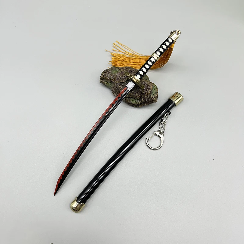 23 cm Tensa Zangetsu Ichigo Kurosaki Bleach Anime tovar 1: 6 kovová japonská katana zbraň Model domáci ozdoba remeslá hračky
