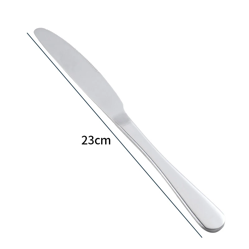 23 cm z nehrdzavejúcej ocele Kuchynské náradie Set Hotel Cutlery Ursed Nôž na pečivo steak nôž pohodlný stolík D3