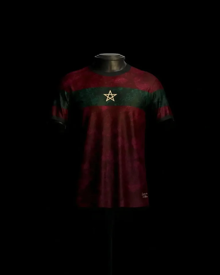 2324 Nový majster Maroko Jersey Čierne zlato Pamätné vydanie Jersey Special Maroko 22 futbalový dres pre deti