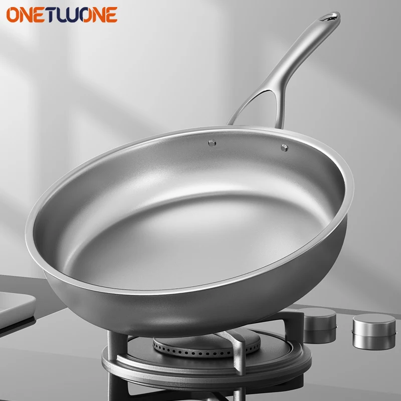 24/26 cm titánový fry Pank Neprežiadavá panvica smažená steak hrniec Čínska kuchyňa kuchynka Cokware Gift Electromagnetic Purnace General