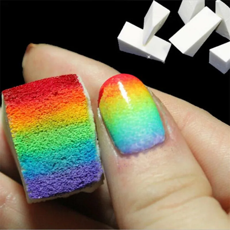 24/8ks mäkké špongie Gradient nechtov na nechty Stamper Tools Color Fade manikúru trojuholník DIY kreatívne nechtové príslušenstvo Dodávkový nástroj