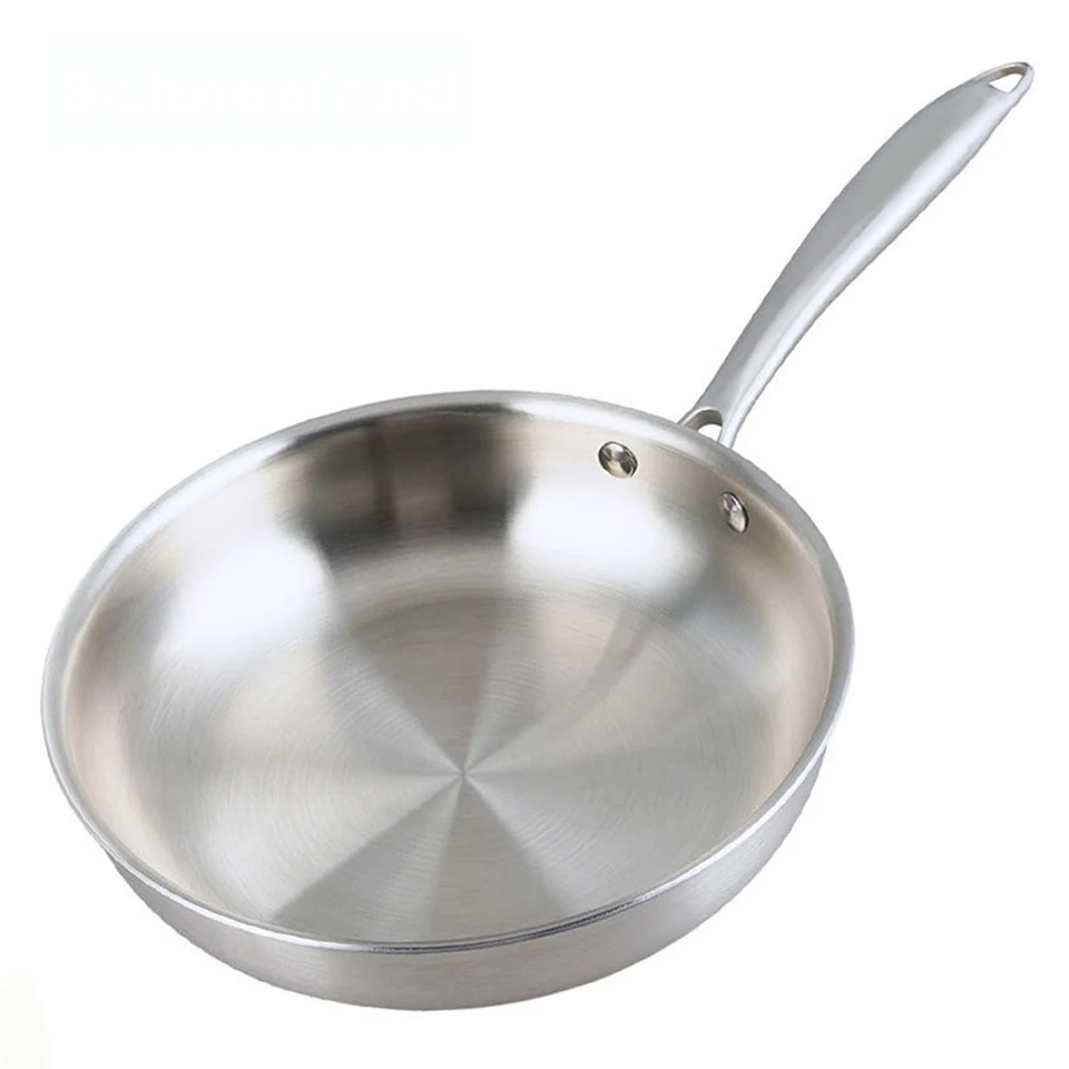 24 cm šéfkuchár Pans Classic Castless Ocel Fry Pans nepotiahnuté otvorené panvice