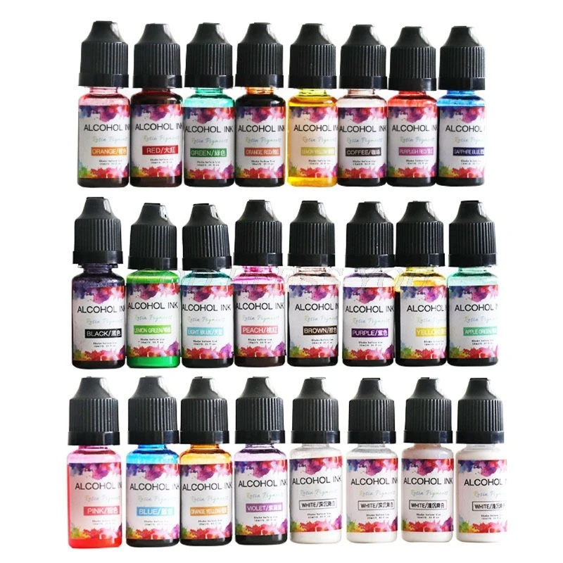 24 farieb 10 ml atramentu alkoholovej živice pigmentovej súpra