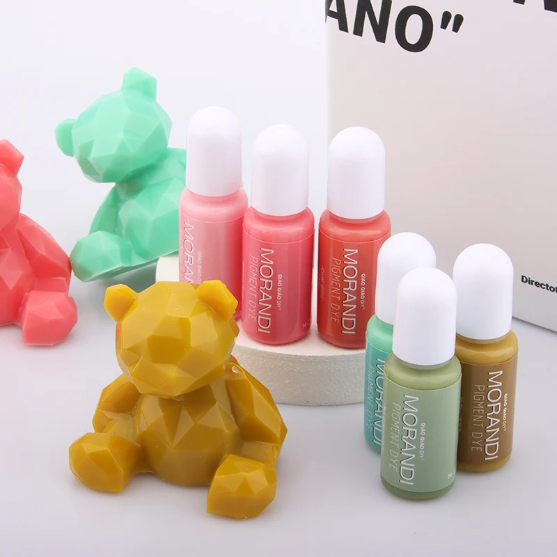 24 farieb epoxidové živice pigmenty DIY UV živice remeslá Morandi Liquid Farbenie Sviečka mydla Mydlo Atrakt alkoholu farbivé šperky na výrobu náradia 10 ml
