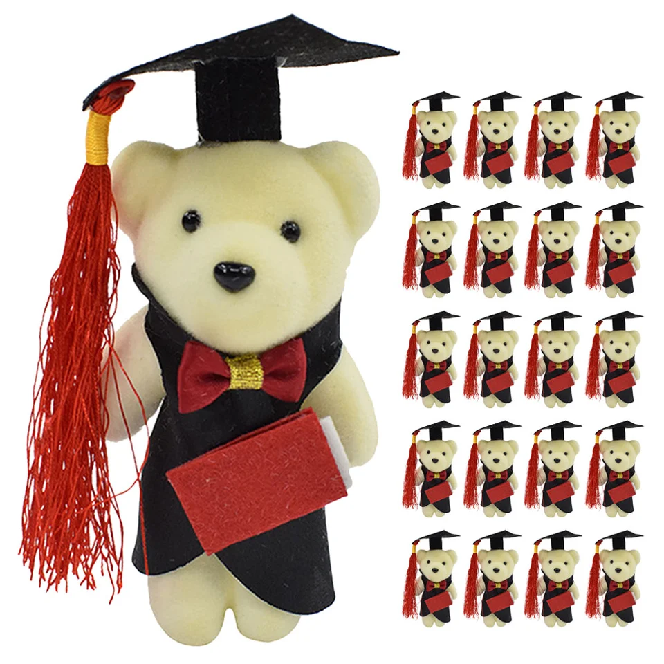 24 ks Dr. Bear Mini Gomolution Dekorácie pre kytice karikatúry dekorácie čísla darčeky jej látky