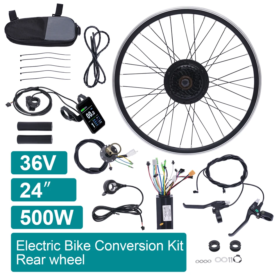 24 palcov 36 V elektrický motor konverzný kolesový súprava kolesa bicykla Zadné koleso bez kefy prevodový motor