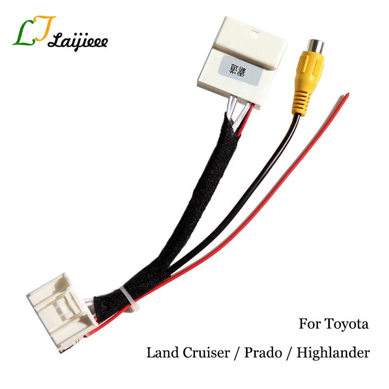 24 -PIN spätné rozhranie fotoaparátu pre Toyota Land Cruiser / Prado / Highlander OEM Monitor nedeštruktívna inštalácia zadného pohľadu fotoaparát