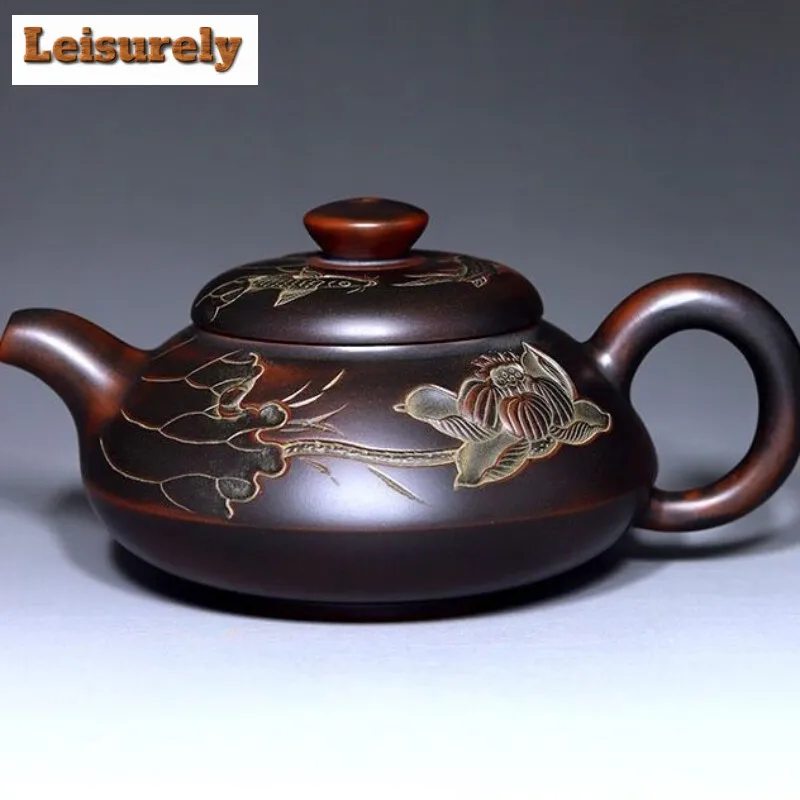240 ml čínsky Qinzhou Nixing Pottery Teapot Slávna ručne vyrábaná fialová hlinená čajová hrniec Beauty Tea Tea Infuser Kettle Tea Set Prispôsobený