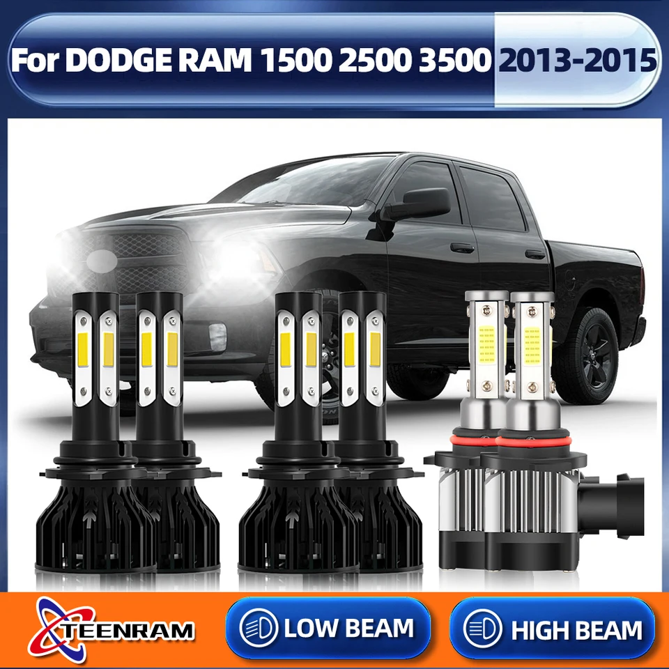 240W 40000LM Svetlomet automobilu LED 6000K White Auto Fog Light 9005 HB3 9012 LED žiarovka pre Dodge RAM 1500 2500 3500 2013 2014 2015
