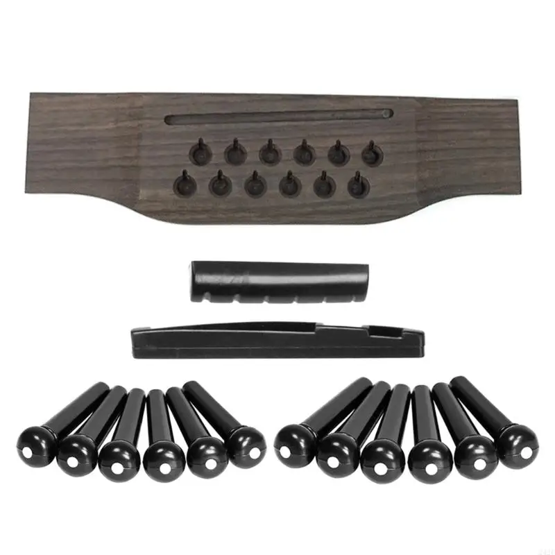 242f Universal Nut Pin Gift 12 String DIY akustický gitarový most súprava štrbiny Saddle