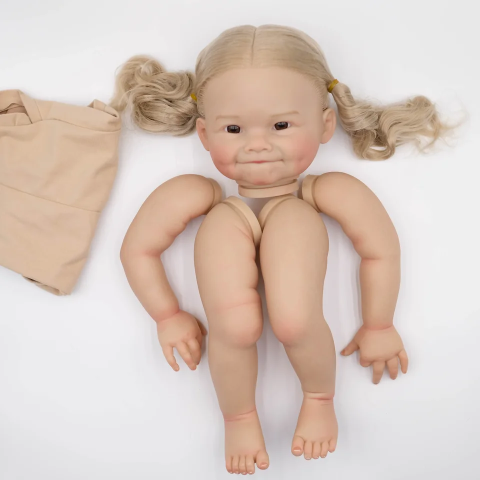 24inch Raya Reborn Baby Doll Doll LifeLike Soft Touch Flexibilné už maľované hotové bábiky s rukami koreňovými vlasmi