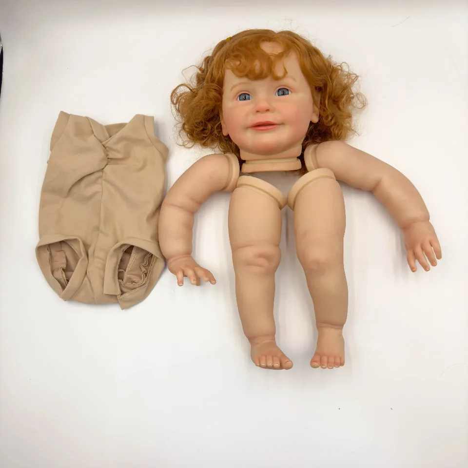 24inch Reborn Doll Kit Zoe 3D maľovaná pokožka s červenými vlasovými ručnými ručnými žilami znovuzrodeným dolldom časti Muñecas Kit Bebe Reporn