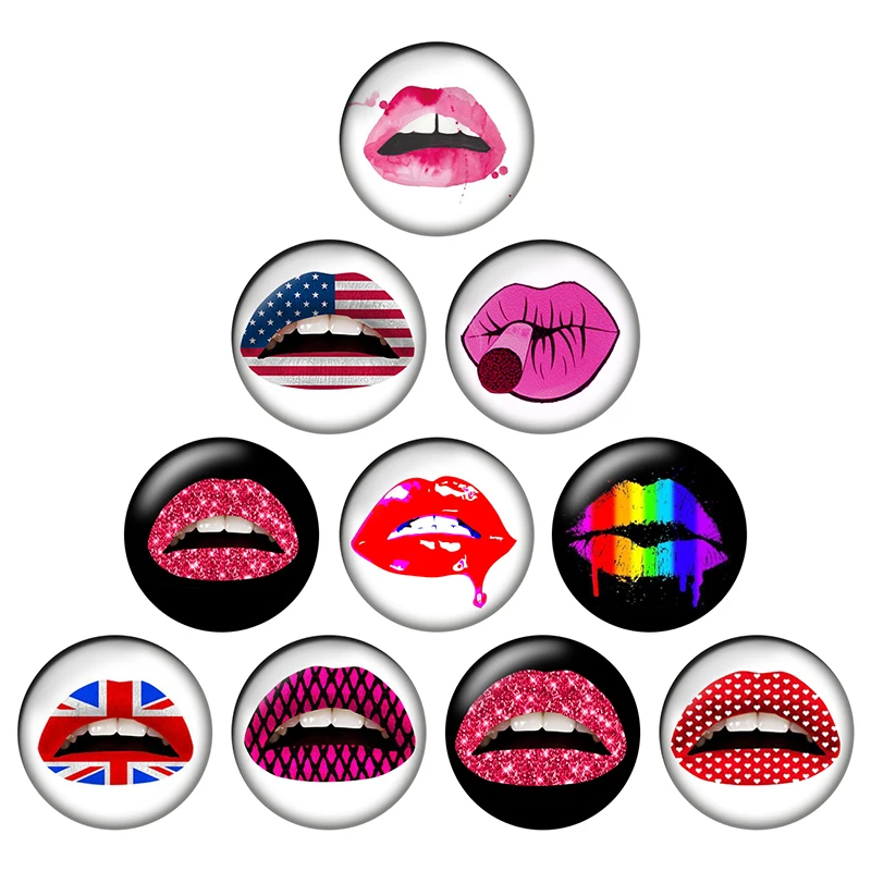 24ks/lot Round Glass Cabochons 12 mm 14 mm 18 mm 25 mm sexy pery DIY šperky na výrobu nálezov a komponentov H182