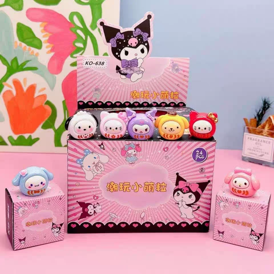 24ks Sanrio Mini Blind Box Kawaii Kuromi Cinnamoroll My Melody Action Figure Anime Figures Dolls Slepá taška pre dievčatá darček